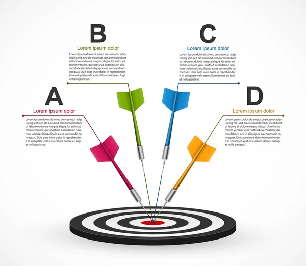 Modelo Infográfico Para Apresentações Negócios Banner Informações Ilustração Vetorial — Vetor de Stock
