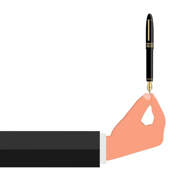 Hand Pen Vector Illustration — Stock Vector