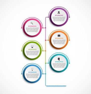 İş seçenekleri infographics, zaman çizelgesi, tasarım şablonu için iş sunumları veya bilgi başlığı.