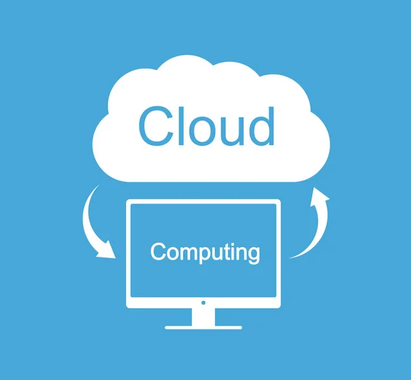 Cloud Computing Concept Design — Stock Vector