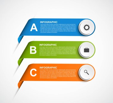 Soyut seçenekler bilgi grafikleri şablonu. İş sunumları veya bilgi afişi için bilgi grafikleri.
