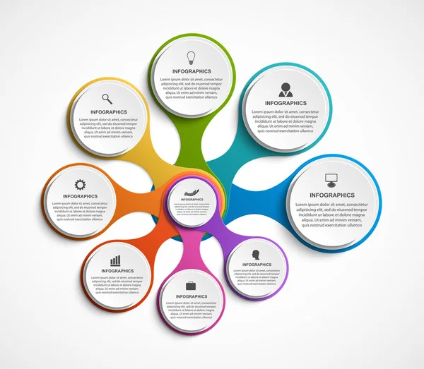 Abstract Opties Infographics Sjabloon Infographics Voor Zakelijke Presentaties Informatiebanner — Stockvector