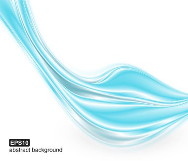 Soyut mavi dalga arkaplanı. Vektör illüstrasyonu.