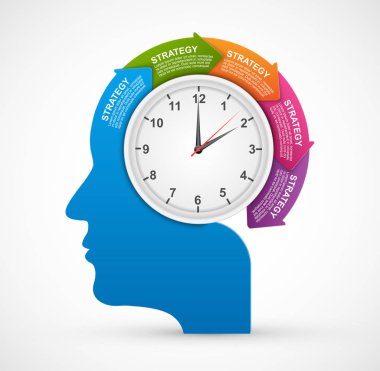 İş sunumları veya bilgi başlığı için Infographics. Kişi başı dairesel oklar.