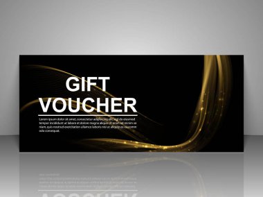 Hediye çeki şablonu. Vektör illüstrasyonu.