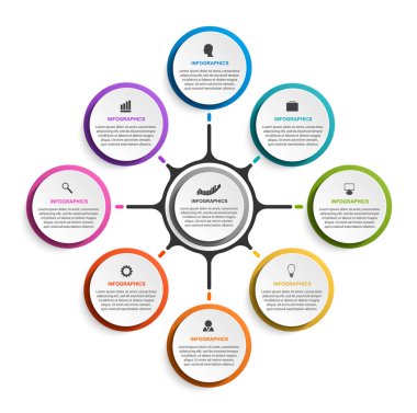 İş seçenekleri infographics, zaman çizelgesi, tasarım şablonu için iş sunumları veya bilgi başlığı. 