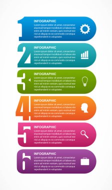 Numaraları seçeneği Infographics şablonu. İş sunumları veya bilgi başlığı için Infographics.