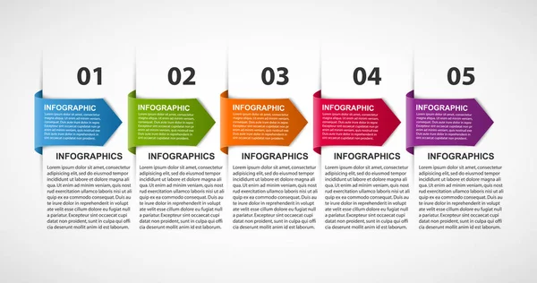 Infographics Πρότυπο Βέλη Infographics Για Επαγγελματικές Παρουσιάσεις Πληροφορίες Banner — Διανυσματικό Αρχείο