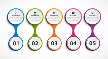 Soyut seçenekler bilgi grafikleri şablonu. İş sunumları veya bilgi afişi için bilgi grafikleri.