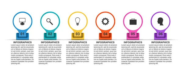 Obchodní možnosti infografiky, časová osa, šablona návrhu pro obchodní prezentace nebo informační banner. — Stockový vektor