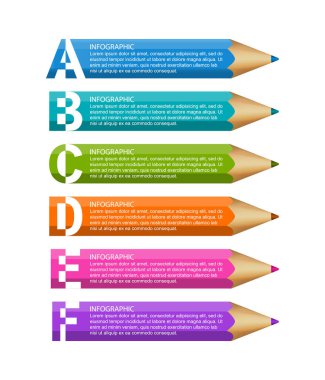 Kalemle bilgi grafikleri şablonu. Eğitim veya iş sunumları, bilgi pankartı için kullanılabilir.