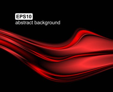 Vektör soyut kırmızı dalga arka plan