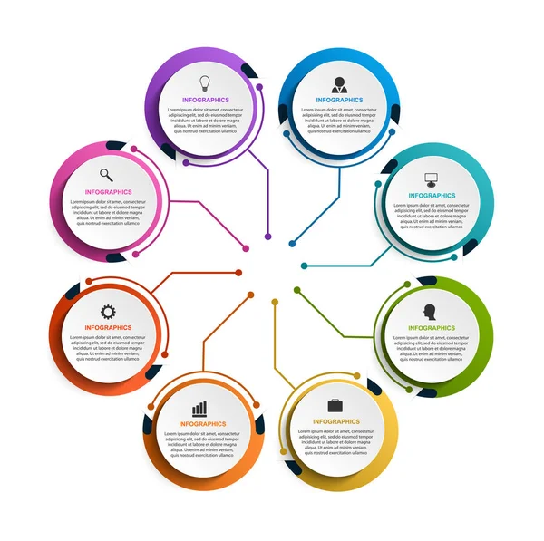 Moderne Infografik-Vorlage. Infografiken für Unternehmenspräsentationen oder Informationsbanner. — Stockvektor