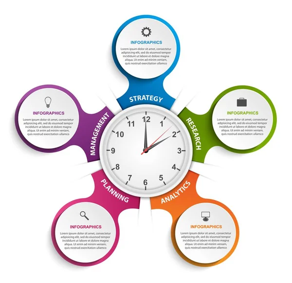 Plantilla de infografías de opciones abstractas. Infografías para presentaciones de negocios o banner informativo. — Archivo Imágenes Vectoriales