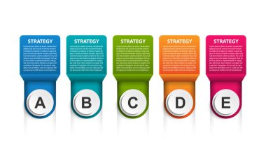 Soyut seçenekler bilgi grafikleri şablonu. İş sunumları veya bilgi afişi için bilgi grafikleri.