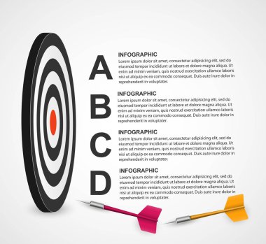 Infographic şablonu için iş sunumları veya bilgi başlığı. Vektör çizim.