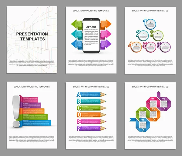 Coleção de infográficos. Elementos de design. Infográficos para apresentações de negócios ou banner de informações. —  Vetores de Stock