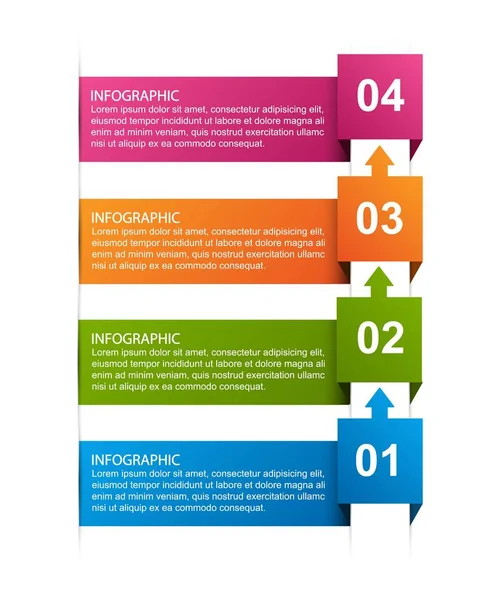 Modelo de infográficos de opções abstratas. Infográficos para apresentações de negócios ou banner de informações. — Vetor de Stock