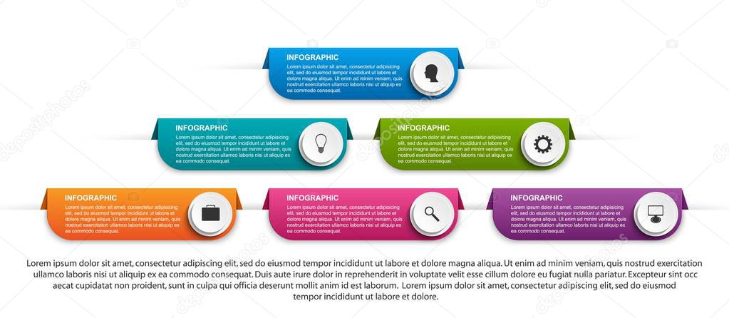 Abstract options infographics template. Infographics for business presentations or information banner.