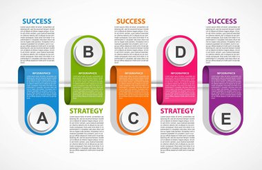 İş sunumları veya bilgi başlığı için Infographics şablon.