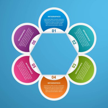 Seçenekler bilgi şablonu. İş sunumları veya bilgi afişi için bilgi grafikleri.