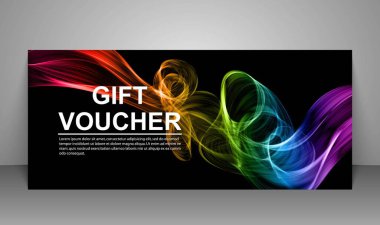 Hediye çeki şablonu. Vektör illüstrasyonu. 