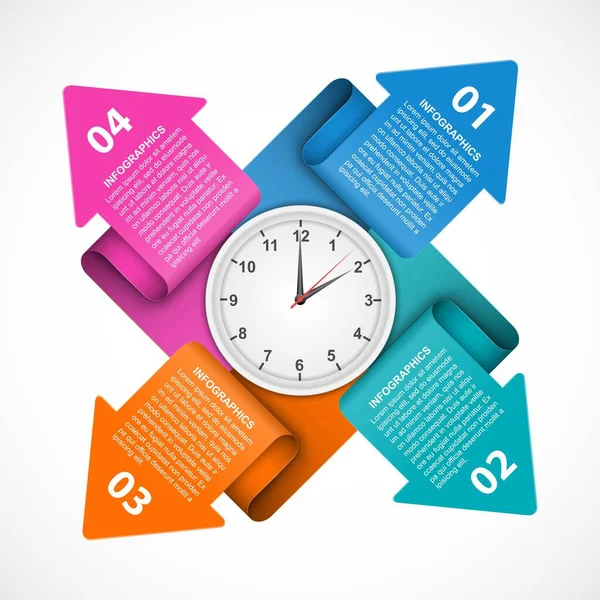 Soyut seçenekler bilgi grafikleri şablonu. İş sunumları veya bilgi afişi için bilgi grafikleri.