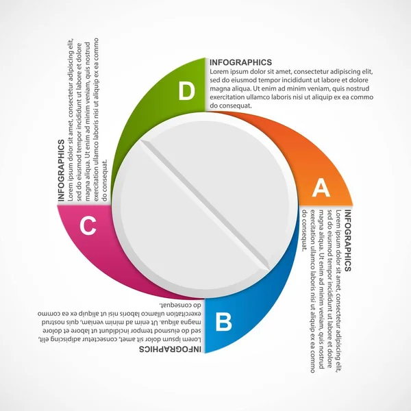 Infographics Για Την Ιατρική Για Διαφήμιση Παρουσιάσεις Ενημερωτικό Banner — Διανυσματικό Αρχείο