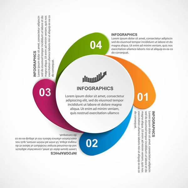 Moderne Infografik Vorlage Infografiken Für Unternehmenspräsentationen Oder Informationsbanner — Stockvektor