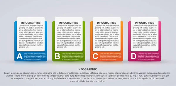 Infographic Template Για Παρουσιάσεις Επιχειρήσεων Ενημερωτικό Banner — Διανυσματικό Αρχείο