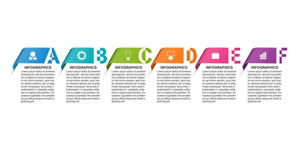 Infografik Vorlage Mit Zahlenoption Für Geschäftspräsentationen — Stockvektor