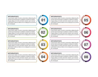 Seçenekler bilgi şablonu. İş sunumları veya bilgi afişi için bilgi grafikleri.