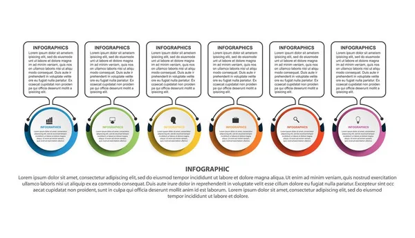 Modelo Infográficos Opções Infográficos Para Apresentações Negócios Banner Informações — Vetor de Stock