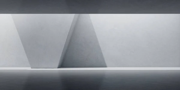 Анотація Бетонного Простору Сонячним Світлом Кидає Тінь Стіну Фігури Геометричний — стокове фото
