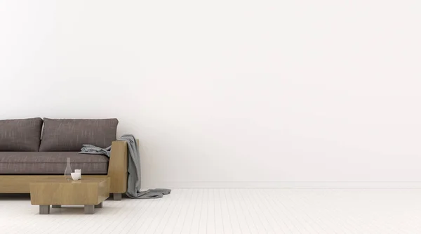 Perspektive Des Modernen Luxus Wohnzimmers Mit Grauem Sofa Und Beistelltisch — Stockfoto