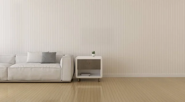 Perspektif Ruang Tamu Mewah Modern Dengan Sofa Putih Dan Meja — Stok Foto
