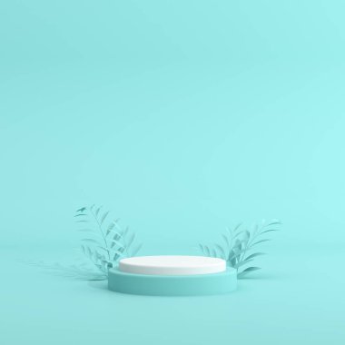 Soyut geometri, podyumun asgari tarzını taklit ediyor. 3B görüntüleme.