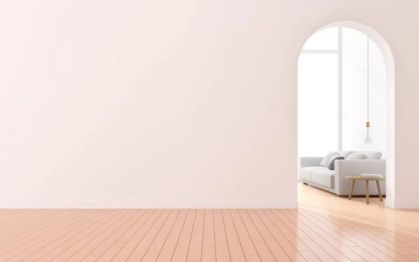Desain Interior Modern Dengan Sofa Dan Meja Samping Perender — Stok Foto
