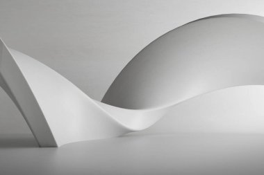 Soyut mimari alanı, Beton heykel. 3d hazırlayıcı.