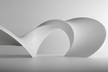 Soyut mimari alanı, Beton heykel. 3d hazırlayıcı.