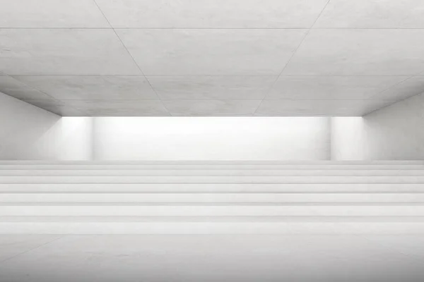 Abstrakte Architektur Raum Interieur Mit Betonwand Darstellung — Stockfoto