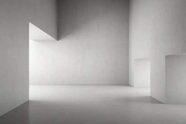 Abstract architecture space, Empty interior with concrete wall. 3d render.