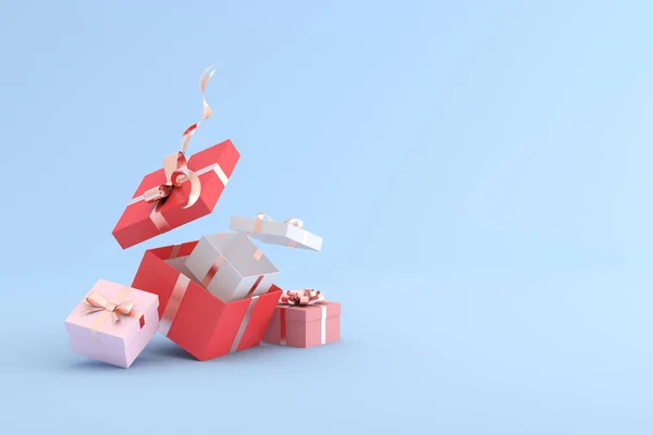 Finta Confezione Regalo Stile Minimal Rendering — Foto Stock