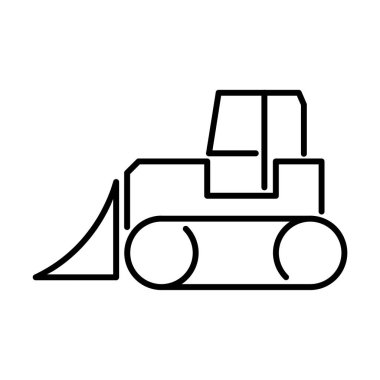 Buldozer Endüstriyel Vektör Simgeleri