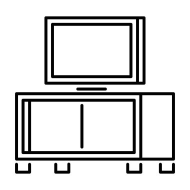 Tv Tablosu İç Vektör Simgesi