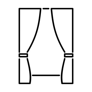 Perdeler İç Vektör Simgesi