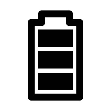 Pil Full 3 Bar Sistemi Vektör Simgesi