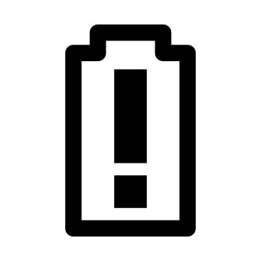 Pil Uyarı Sistemi Vektör Simgesi