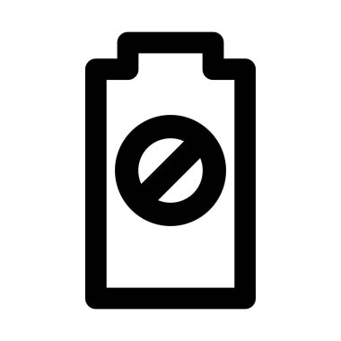 Pil Devre Dışı Sistem Vektör Simgesi