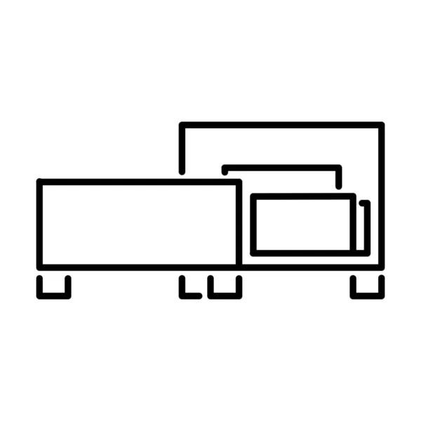 Bett Interieur Vektor Symbol — Stockvektor